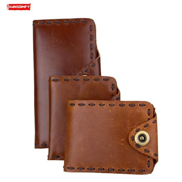 vintage cowhide leather men's wallet handmade men long oil genuine leather short wallets male card holder wallet coin purse bag, Red;black
vintage cowhide leather men's wallet handmade men long oil genuine leather short wallets male card holder wallet coin purse bag, Red;black