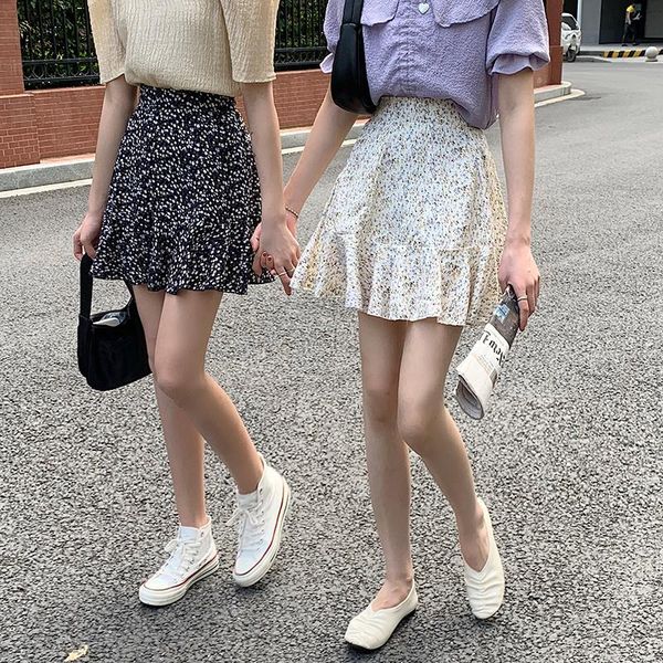 skirts spring and summer 2021 a-line skirt korean version was thin floral elastic waist ruffled short pleated, Black
skirts spring and summer 2021 a-line skirt korean version was thin floral elastic waist ruffled short pleated, Black
