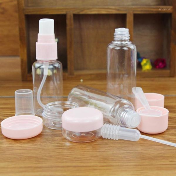 35# 7pcs portable mini travel plastic transparent empty makeup container refillable cosmetics bottle kit storage bottles & jars
35# 7pcs portable mini travel plastic transparent empty makeup container refillable cosmetics bottle kit storage bottles & jars