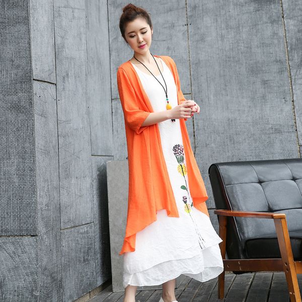 2021 new summer robe femme women cotton linen floral long es vintage cape casual slim two-piece vestidos wxf941 53of, Black;gray
2021 new summer robe femme women cotton linen floral long es vintage cape casual slim two-piece vestidos wxf941 53of, Black;gray