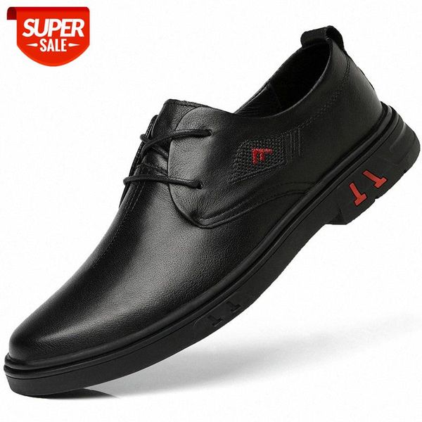 casual leather shoes men's autumn thin business first layer cowhide dad breathable soft bottom round toe #ye9a, Black
casual leather shoes men's autumn thin business first layer cowhide dad breathable soft bottom round toe #ye9a, Black