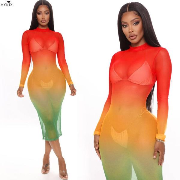 casual dresses gradient print women mesh see though long sleeve bodycon midi dress party night clubwear maxi femme vestidos, Black;gray
casual dresses gradient print women mesh see though long sleeve bodycon midi dress party night clubwear maxi femme vestidos, Black;gray