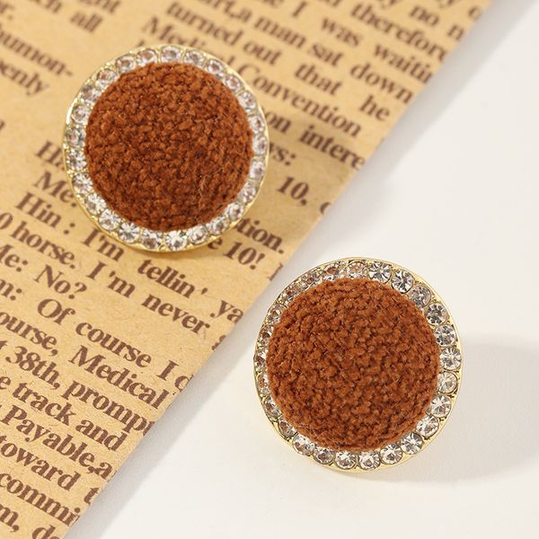 ez3344 fashion accessories soft french plush round button temperament earrings, Silver
ez3344 fashion accessories soft french plush round button temperament earrings, Silver