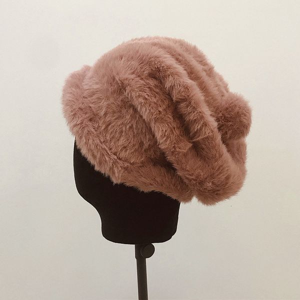 2021 new solid color soft women cap cute pompom faux fur girl lady slouchy beanie baggy thick winter warm hat 55-60cm a9rq, Blue;gray 
2021 new solid color soft women cap cute pompom faux fur girl lady slouchy beanie baggy thick winter warm hat 55-60cm a9rq, Blue;gray