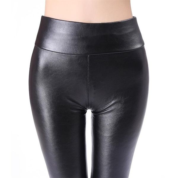 russia women pu leather pants elastic high waist slim plus velvet warm black bright pu synthetic leather trousers skinny pants leggings, Black;white
russia women pu leather pants elastic high waist slim plus velvet warm black bright pu synthetic leather trousers skinny pants leggings, Black;white
