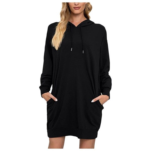 women's sweaters winter warm women hoodie dress 2022 fashion long sleeve fleece sweatshirt dresses ladies solid drawstring hooded vesti, White;black
women's sweaters winter warm women hoodie dress 2022 fashion long sleeve fleece sweatshirt dresses ladies solid drawstring hooded vesti, White;black