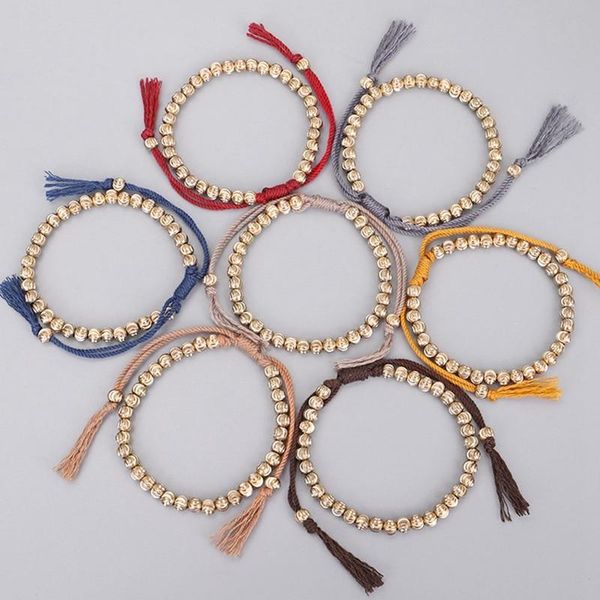 bangle creative hand-woven tibetan copper bead turning cylinder bracelet buddhist woven cotton thread lucky knot, Black
bangle creative hand-woven tibetan copper bead turning cylinder bracelet buddhist woven cotton thread lucky knot, Black