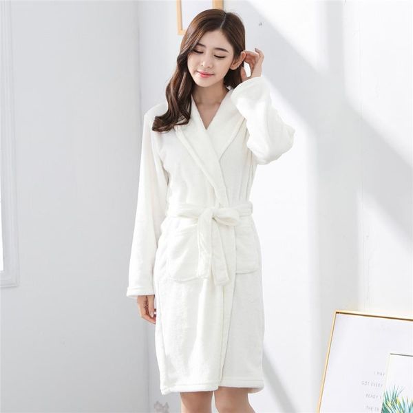 white flannel nightwear women bath solid robe sleepwear autumn winter dress kimono robe nightdress coral fleece home clothing, Black;red 
white flannel nightwear women bath solid robe sleepwear autumn winter dress kimono robe nightdress coral fleece home clothing, Black;red