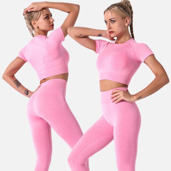 yoga outfit 2021 seamless knit short-sleeved pants fitness gym clothing set workout women sportswear leggings
yoga outfit 2021 seamless knit short-sleeved pants fitness gym clothing set workout women sportswear leggings