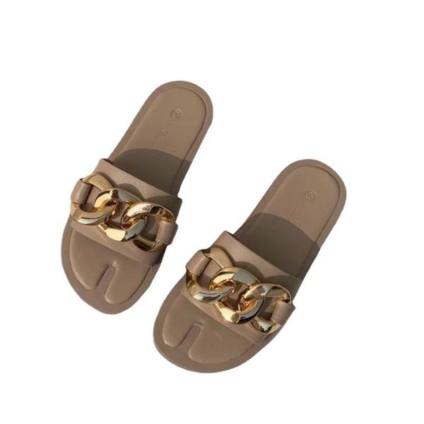 slippers ladies flip flops shoes 2021 fashion brand gold metal chain flat heel casual slide summer outdoor beach sandals, Black
slippers ladies flip flops shoes 2021 fashion brand gold metal chain flat heel casual slide summer outdoor beach sandals, Black