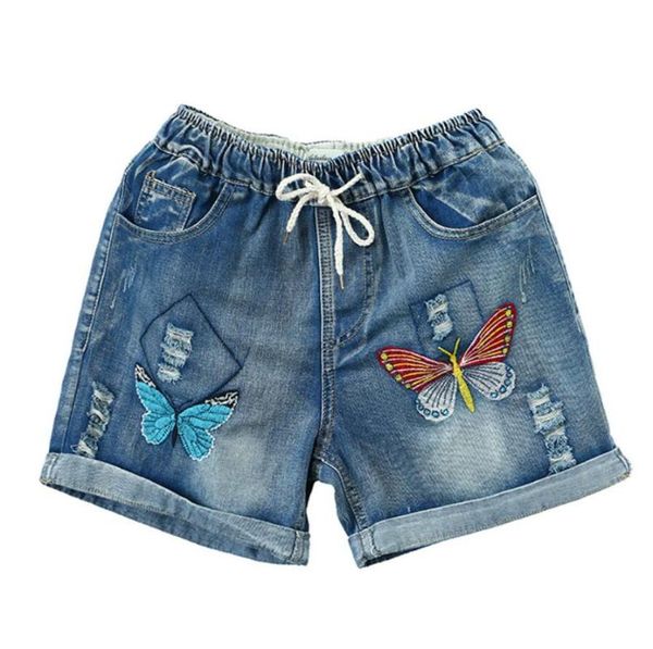 women's shorts literature and art retro light-colored embroidery loose denim female cotton worn casual elastic waist jean r1184, White;black
women's shorts literature and art retro light-colored embroidery loose denim female cotton worn casual elastic waist jean r1184, White;black
