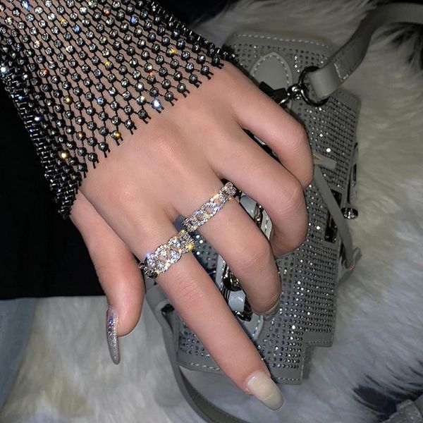 cluster rings trendy index finger ring adjustable shinny geometric opening micro pave female fashion jewelry party accessories, Golden;silver
cluster rings trendy index finger ring adjustable shinny geometric opening micro pave female fashion jewelry party accessories, Golden;silver