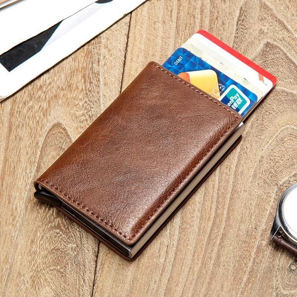 men wallet blocking rfid pu leather vintage credit card holder antitheft security aluminum metal purse, Red;black
men wallet blocking rfid pu leather vintage credit card holder antitheft security aluminum metal purse, Red;black