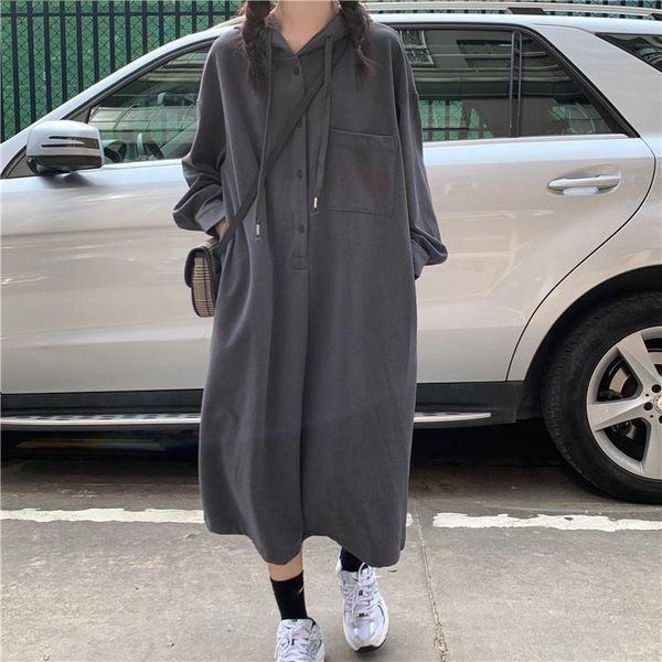 casual dresses werueruyu fashion women maxi long dress 2021 ladies hooded solid robe plus size autumn sleeve, Black;gray
casual dresses werueruyu fashion women maxi long dress 2021 ladies hooded solid robe plus size autumn sleeve, Black;gray