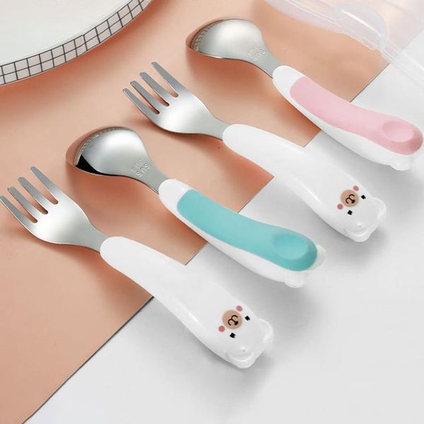 forks 1pcs kids training spoons 304 stainless steel spoon/fork portable infant heat-resistant cartoon bear kitchen supplies 2colors
forks 1pcs kids training spoons 304 stainless steel spoon/fork portable infant heat-resistant cartoon bear kitchen supplies 2colors