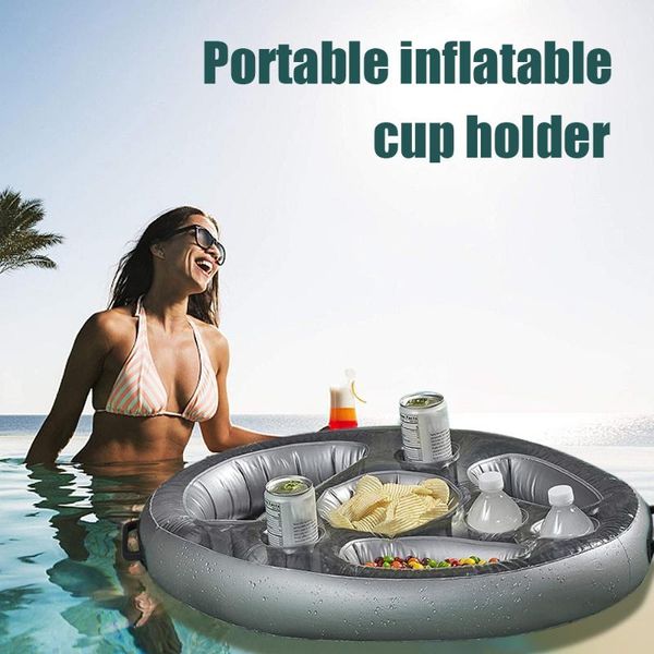 inflatable floats & tubes serving bar 8 holes cup holder floating salad tray wine drinking fruits portable buffet cooler for swimming
inflatable floats & tubes serving bar 8 holes cup holder floating salad tray wine drinking fruits portable buffet cooler for swimming