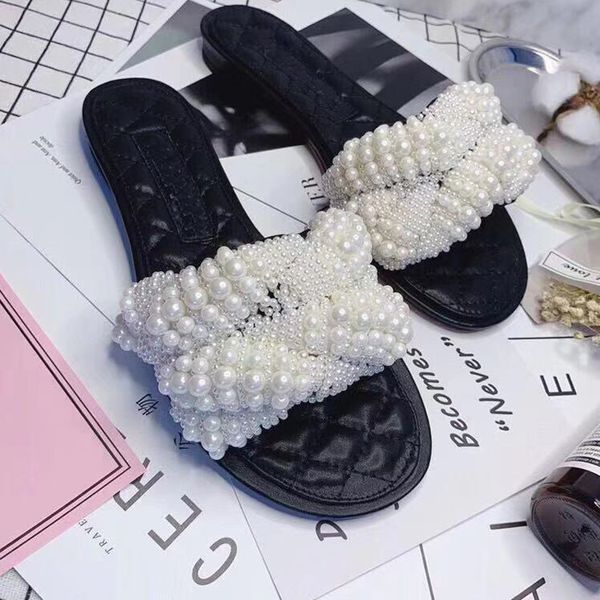 casual shoes fashion luxurys designers flat pearl slippers bottom womens home slipper summer leisure beach vacation one step sandals non ski, Black
casual shoes fashion luxurys designers flat pearl slippers bottom womens home slipper summer leisure beach vacation one step sandals non ski, Black