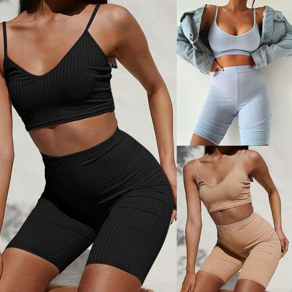 women's tracksuits women summer 2 piece tracksuit spaghetti strap crop biker shorts set ribbed striped solid color lounge active outfit, Gray
women's tracksuits women summer 2 piece tracksuit spaghetti strap crop biker shorts set ribbed striped solid color lounge active outfit, Gray