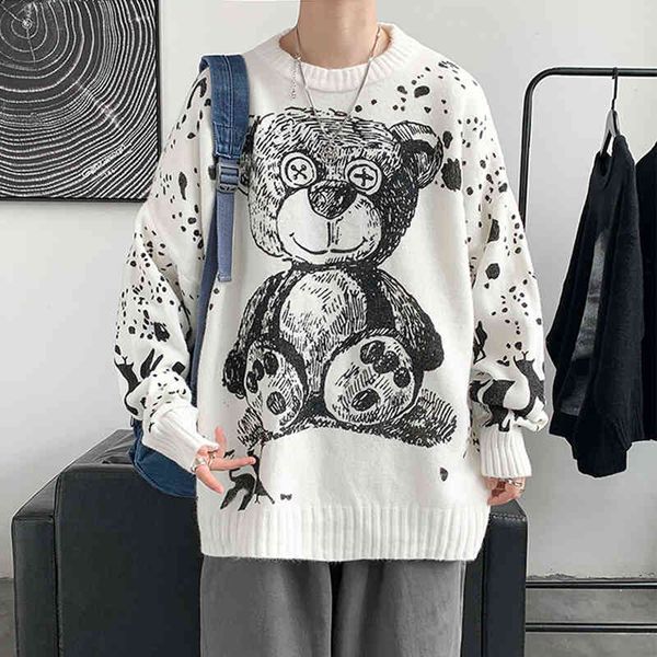 autumn anime sweater men crewneck knitted jumpers bear sweatercoat fashion harajuku street knitwear pullovers clothing male, Black
autumn anime sweater men crewneck knitted jumpers bear sweatercoat fashion harajuku street knitwear pullovers clothing male, Black