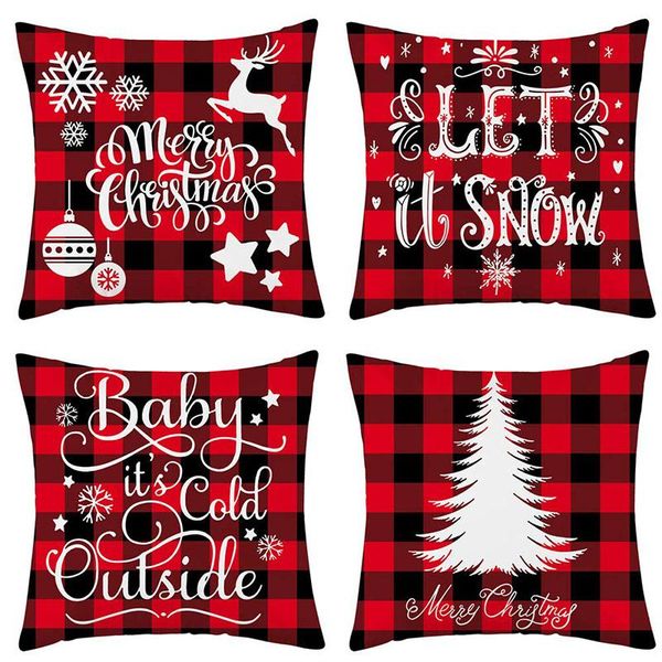 cushion/decorative pillow christmas case red grid cotton linen waist cushion home xmas cover 45*45cm kussensloop cojines
cushion/decorative pillow christmas case red grid cotton linen waist cushion home xmas cover 45*45cm kussensloop cojines