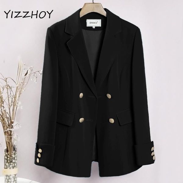 women's suits & blazers yizzhoy spring autumn women fashion slim solid color buttons coats office lady notched double breasted long sle, White;black
women's suits & blazers yizzhoy spring autumn women fashion slim solid color buttons coats office lady notched double breasted long sle, White;black