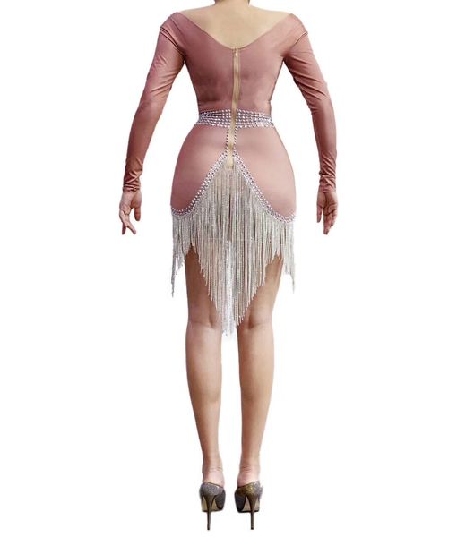 stage sparkly crystals fringes dress evening party long sleeves rhinestones stretch dress birthday celebrate diamons dress, Black;red
stage sparkly crystals fringes dress evening party long sleeves rhinestones stretch dress birthday celebrate diamons dress, Black;red