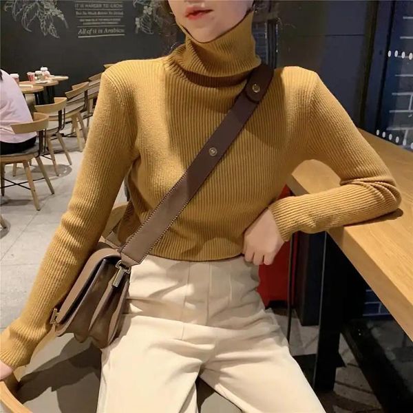 women's sweaters rimocy 2021 basic solid turtleneck autumn winter slim fit knitting pullover woman soft warm pull ladies jumper, White;black
women's sweaters rimocy 2021 basic solid turtleneck autumn winter slim fit knitting pullover woman soft warm pull ladies jumper, White;black