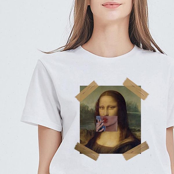 new mona lisa t shirt women lovely cool aesthetic t shirt vogue retro tshirt funny graphic vestidos harajuku top, White
new mona lisa t shirt women lovely cool aesthetic t shirt vogue retro tshirt funny graphic vestidos harajuku top, White