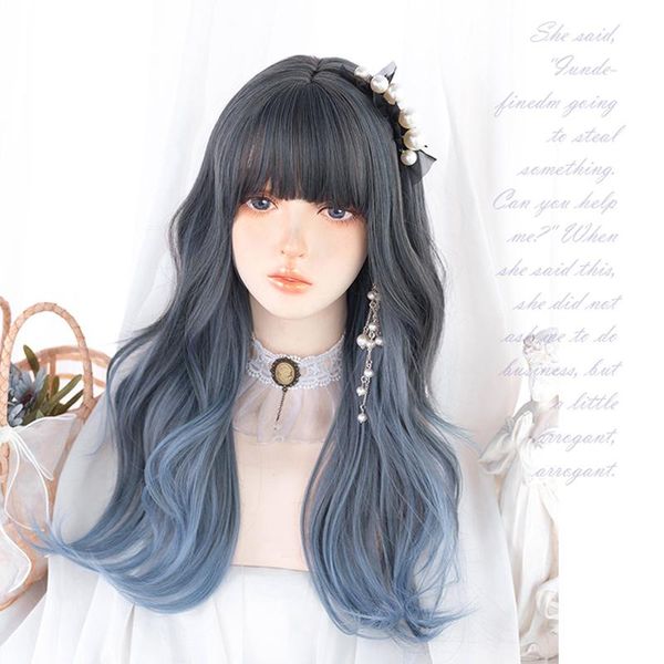 other event & party supplies gradient dark grey blue lolita wig harajuku fairy cosplay bangs long curly body wave sweet fringe kawaii
other event & party supplies gradient dark grey blue lolita wig harajuku fairy cosplay bangs long curly body wave sweet fringe kawaii