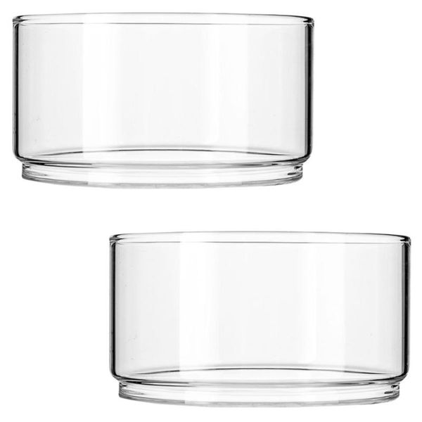storage bottles & jars 2pcs glass salad bowl transparent fruit container food serving party supply