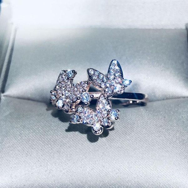cluster rings exquisite female finge ring 925 silver color stackable butterfly micro pave zircon for women double jewelry, Golden;silver
cluster rings exquisite female finge ring 925 silver color stackable butterfly micro pave zircon for women double jewelry, Golden;silver