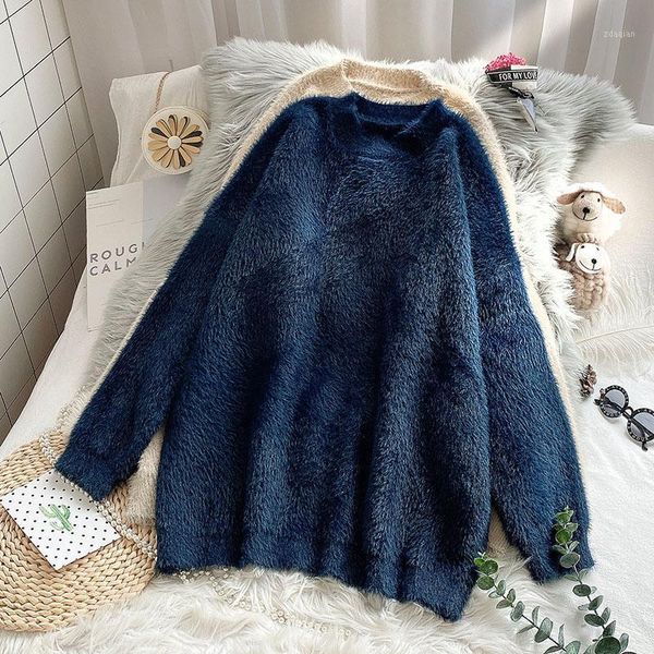 women's sweaters mohair knitted women sweater and pullovers long-sleeved solid thicken warm o-neck casual all match female pulls outwea, White;black
women's sweaters mohair knitted women sweater and pullovers long-sleeved solid thicken warm o-neck casual all match female pulls outwea, White;black