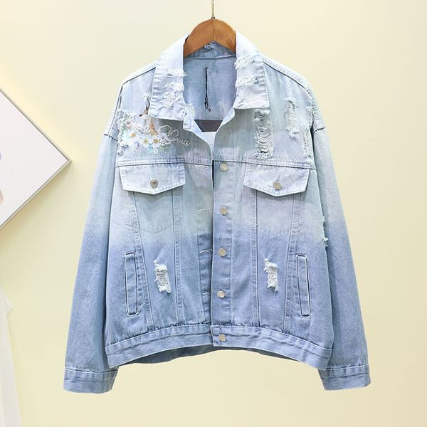 handwork beading sequins print denim coat women outerwear chaquetas mujer spring fashion loose short holes jeans jacket female 23eh, Black;brown
handwork beading sequins print denim coat women outerwear chaquetas mujer spring fashion loose short holes jeans jacket female 23eh, Black;brown