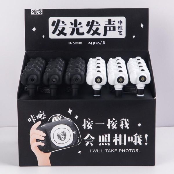 gel pens 24 pcs/lot creative camera pen cute sound 0.5mm black ink signature promotional gift office school supplies
gel pens 24 pcs/lot creative camera pen cute sound 0.5mm black ink signature promotional gift office school supplies