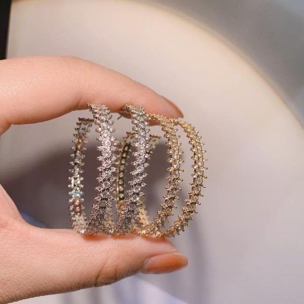 hoop & huggie exaggerated fashion street s big ear earrings chic cool for women girls cubic zircon earring accessories, Golden;silver
hoop & huggie exaggerated fashion street s big ear earrings chic cool for women girls cubic zircon earring accessories, Golden;silver