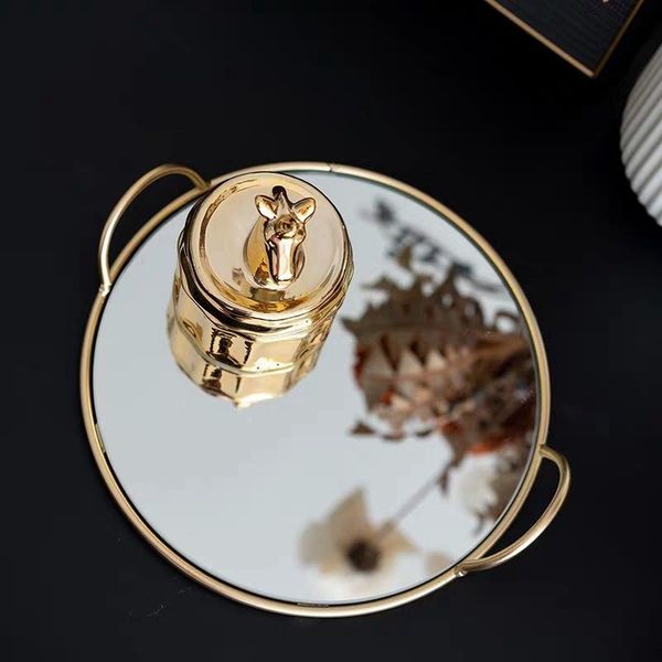 jewelry pouches, bags brass handle storage tray glass mirror display gourmet po plate crafts gift home living room decorations, Pink;blue
jewelry pouches, bags brass handle storage tray glass mirror display gourmet po plate crafts gift home living room decorations, Pink;blue