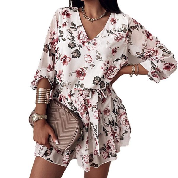 casual dresses women 2021 chiffon ruffles sleeve floral print mini dress summer deep v neck pink pleated office ladies, Black;gray
casual dresses women 2021 chiffon ruffles sleeve floral print mini dress summer deep v neck pink pleated office ladies, Black;gray