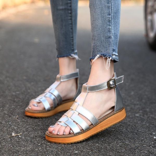 100% real cow leather summer shoes woman t-strap flip flops big size gladiator sandals women cover heel zipper open sandalias, Black
100% real cow leather summer shoes woman t-strap flip flops big size gladiator sandals women cover heel zipper open sandalias, Black