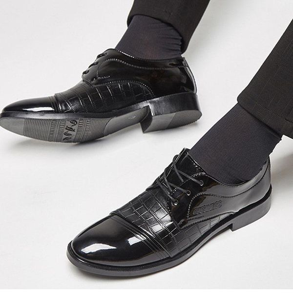 point toe men dress shoes men's business wedding formal shoes derby flat zapatos classic gentleman, Black
point toe men dress shoes men's business wedding formal shoes derby flat zapatos classic gentleman, Black