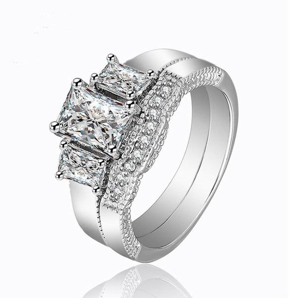 wedding rings genuine s925 silver cushion jewelry 5*7mm engagement ring 750 white gold color semi mount band set women tl-019, Slivery;golden
wedding rings genuine s925 silver cushion jewelry 5*7mm engagement ring 750 white gold color semi mount band set women tl-019, Slivery;golden