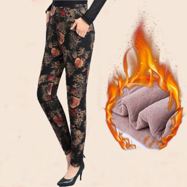 women 2021 winter new fashion veet warm leggings female plus size printing flowers pants ladies thick slim trousers a341719b, Black
women 2021 winter new fashion veet warm leggings female plus size printing flowers pants ladies thick slim trousers a341719b, Black