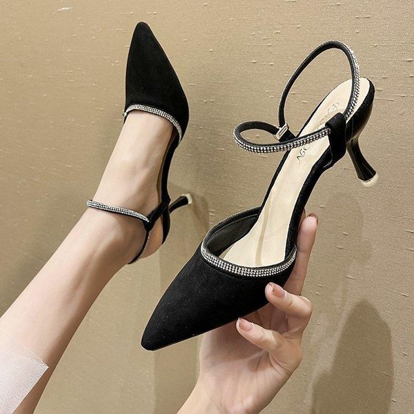 dress shoes female sandal retro woman high heels 2021 summer girls original beige high-heeled rhinestone fashion stiletto elastic, Black
dress shoes female sandal retro woman high heels 2021 summer girls original beige high-heeled rhinestone fashion stiletto elastic, Black