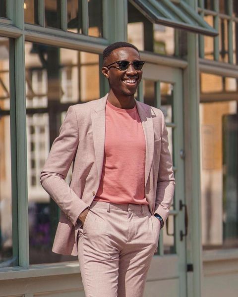 men's suits & blazers (jacket+pants) mensfashion pink slim fit 2 piece groom tuexdos for wedding formal prom suit party evening blazer, White;black
men's suits & blazers (jacket+pants) mensfashion pink slim fit 2 piece groom tuexdos for wedding formal prom suit party evening blazer, White;black