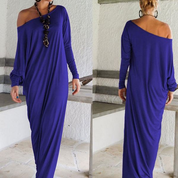 casual dresses ly women long dress solid slash neck sleeve loose party club maxi m99, Black;gray
casual dresses ly women long dress solid slash neck sleeve loose party club maxi m99, Black;gray