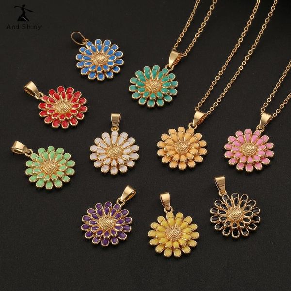 pendant necklaces andshiny enamel chrysanthemum necklace for women daisy flower charm golden chain collar girls gift, Silver
pendant necklaces andshiny enamel chrysanthemum necklace for women daisy flower charm golden chain collar girls gift, Silver