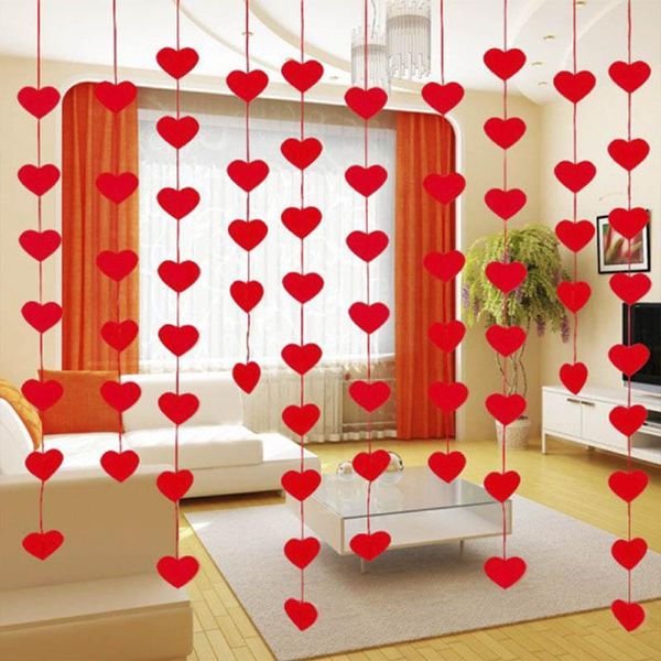 party decoration marriage room decor wedding red love heart curtain romantic garlands 1 set birthday flags
party decoration marriage room decor wedding red love heart curtain romantic garlands 1 set birthday flags