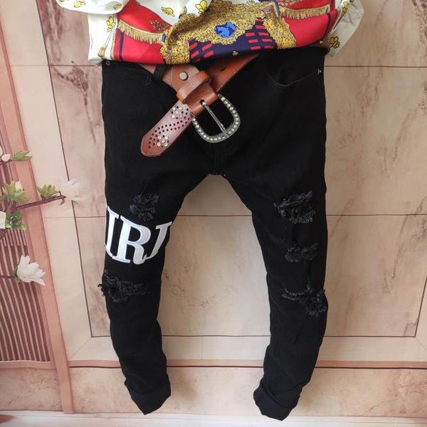 men's jeans 021 autumn masculina letter pants men trendy dance club skinny toursers casual streetwear black slim fit, Blue
men's jeans 021 autumn masculina letter pants men trendy dance club skinny toursers casual streetwear black slim fit, Blue