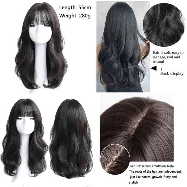 hair synthetic wigs cosplay houyan long curly with center bangs dark brown natural female cosplay heat-resistant fiber 220225, Black
hair synthetic wigs cosplay houyan long curly with center bangs dark brown natural female cosplay heat-resistant fiber 220225, Black