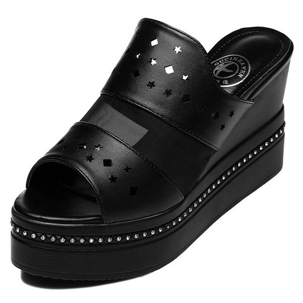 dress shoes summer fashion women slippers platform peep toe sandals slope-backed high-heeled black 3-53
dress shoes summer fashion women slippers platform peep toe sandals slope-backed high-heeled black 3-53