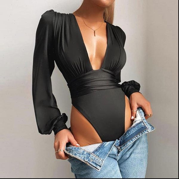 deep v neck womens rompers plunge vneck bishop long sleeve one piece bodysuit slim pleated leotard jumpsuit clubwear, Black;white
deep v neck womens rompers plunge vneck bishop long sleeve one piece bodysuit slim pleated leotard jumpsuit clubwear, Black;white
